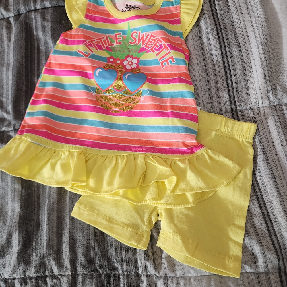 Colorful Striped Little Sweetie Outfit